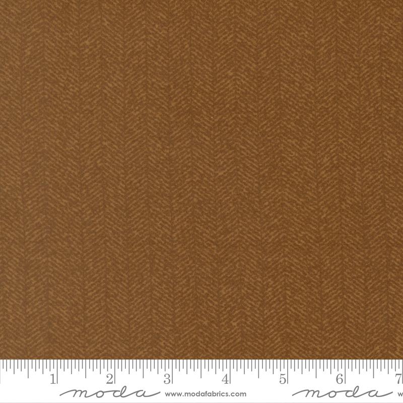 Flannel Gatherings Basics Herringbone Mustard - Quilt Fabric