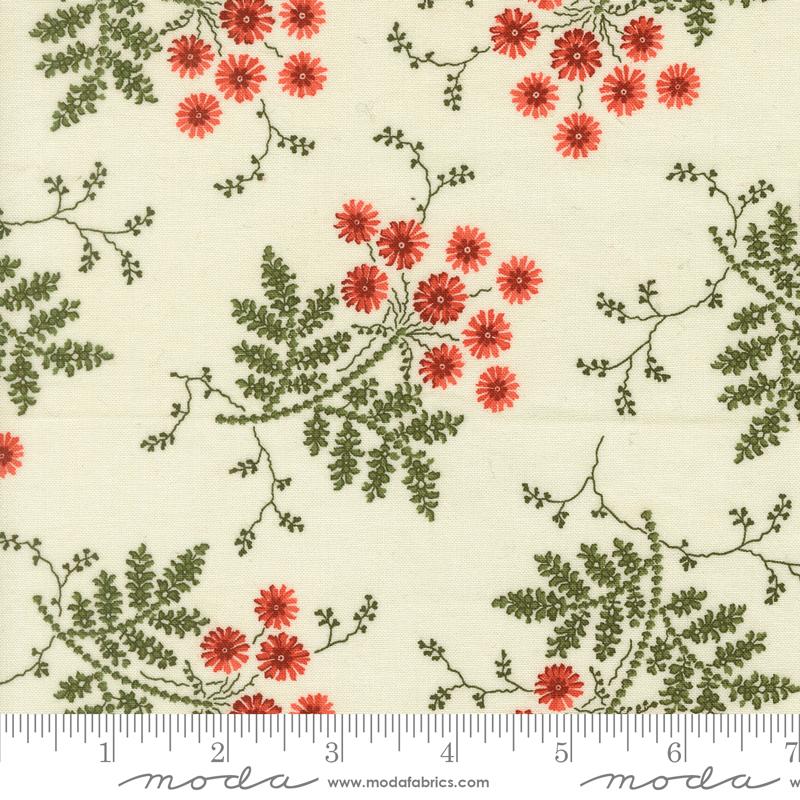 Wildflower Gatherings Flower Lily - Quilt Fabric, zoomed in. Select this picture to zoom back out.