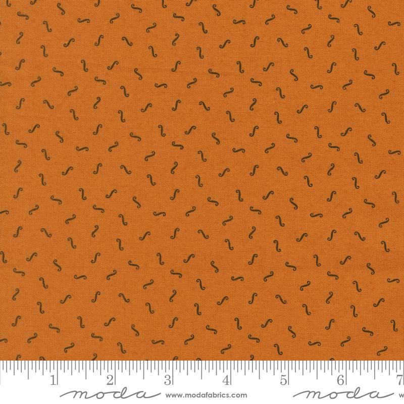 Wildflower Gatherings Squiggle Marigold - Quilt Fabric, zoomed in. Select this picture to zoom back out.