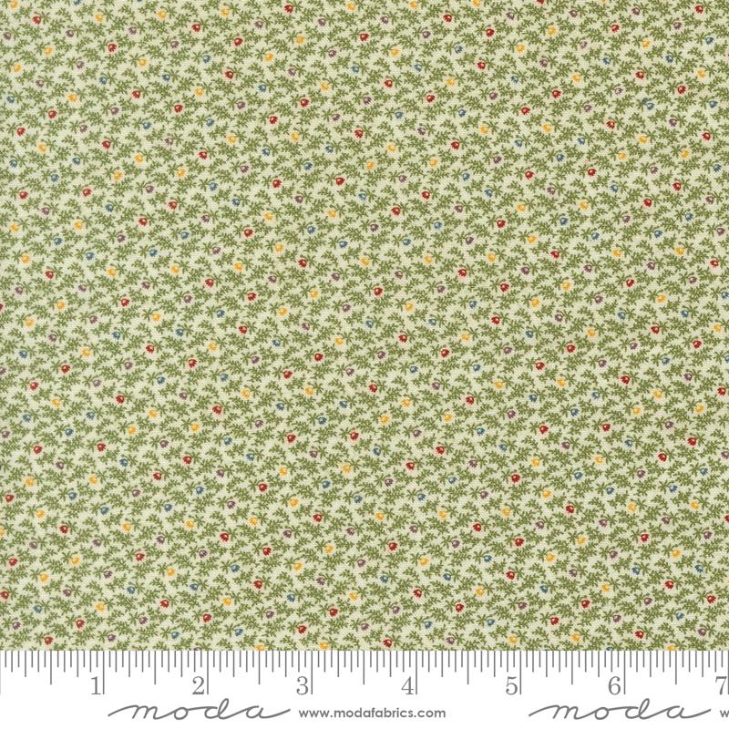 Wildflower Gatherings Blooms Lily - Quilt Fabric, zoomed in. Select this picture to zoom back out.