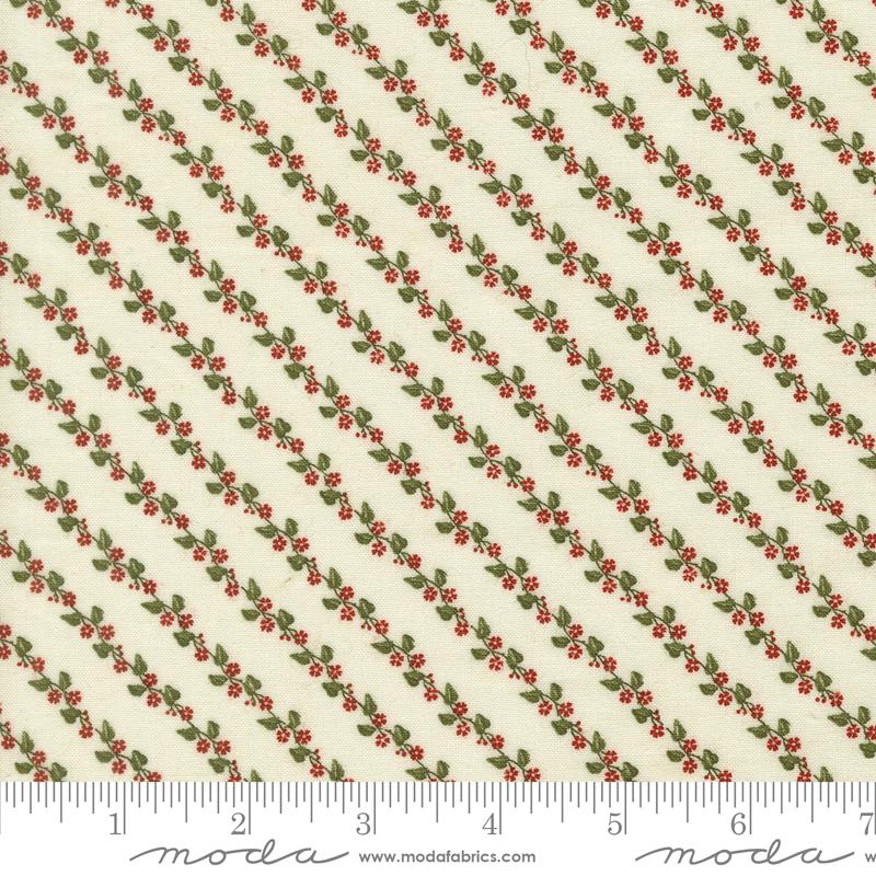 Wildflower Gatherings Vines Lily - Quilt Fabric, zoomed in. Select this picture to zoom back out.