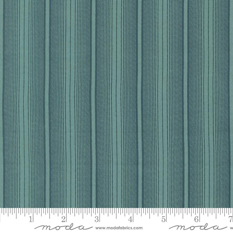 Wildflower Gatherings Stripes Delphinium - Quilt Fabric, zoomed in. Select this picture to zoom back out.