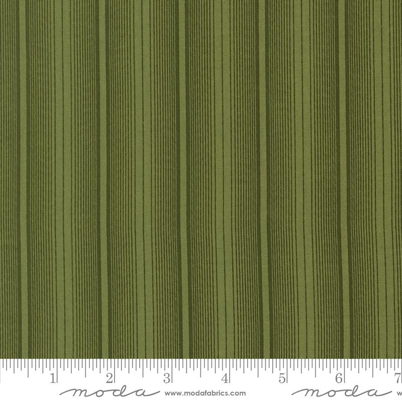 Wildflower Gatherings Stripes Fern - Quilt Fabric, zoomed in. Select this picture to zoom back out.