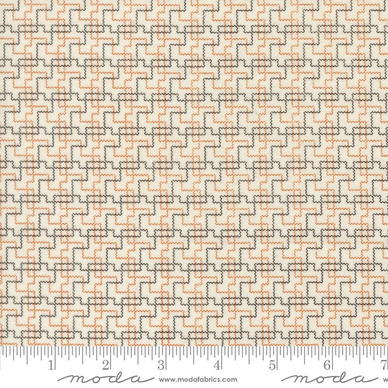 Wildflower Gatherings Geometric Lily Marigold - Quilt Fabric, zoomed in. Select this picture to zoom back out.