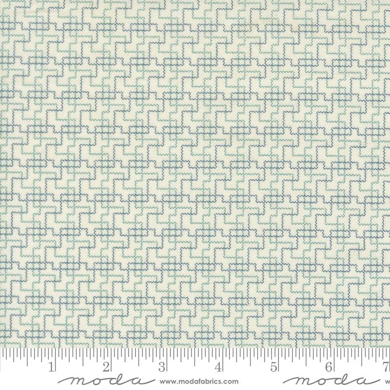 Wildflower Gatherings Geometric Lily Delphini - Quilt Fabric, zoomed in. Select this picture to zoom back out.