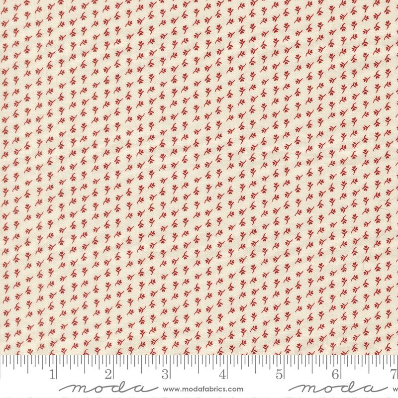 Wildflower Gatherings Sprigs Lily Canna - Quilt Fabric, zoomed in. Select this picture to zoom back out.