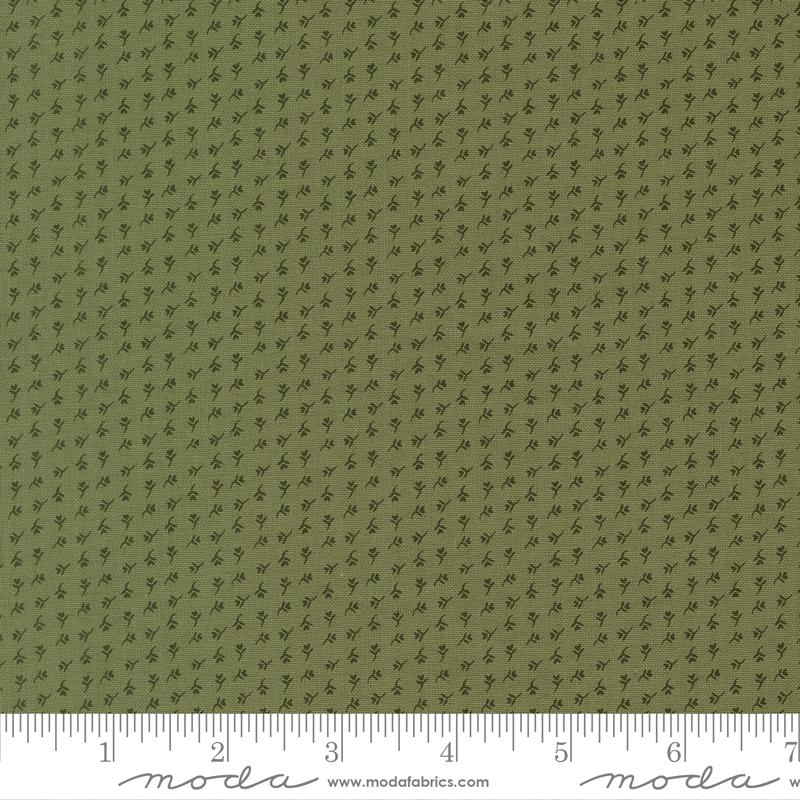 Wildflower Gatherings Sprigs Fern - Quilt Fabric, zoomed in. Select this picture to zoom back out.