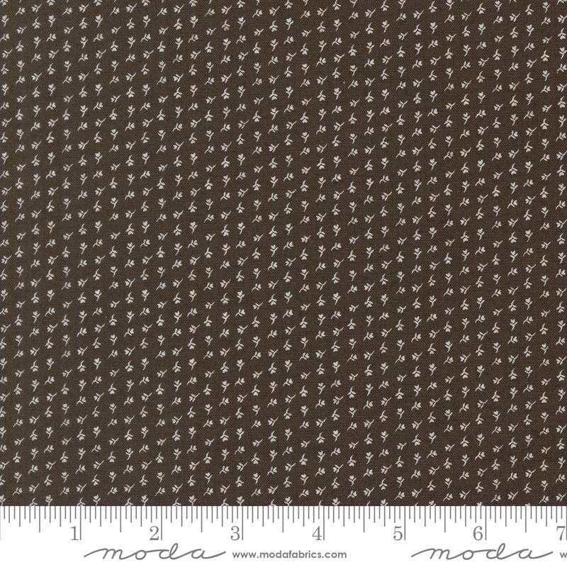 Wildflower Gatherings Sprigs Mushroom - Quilt Fabric, zoomed in. Select this picture to zoom back out.