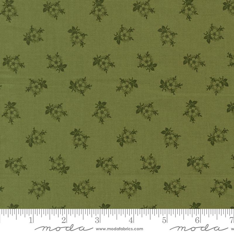 Wildflower Gatherings Corsage Fern - Quilt Fabric, zoomed in. Select this picture to zoom back out.