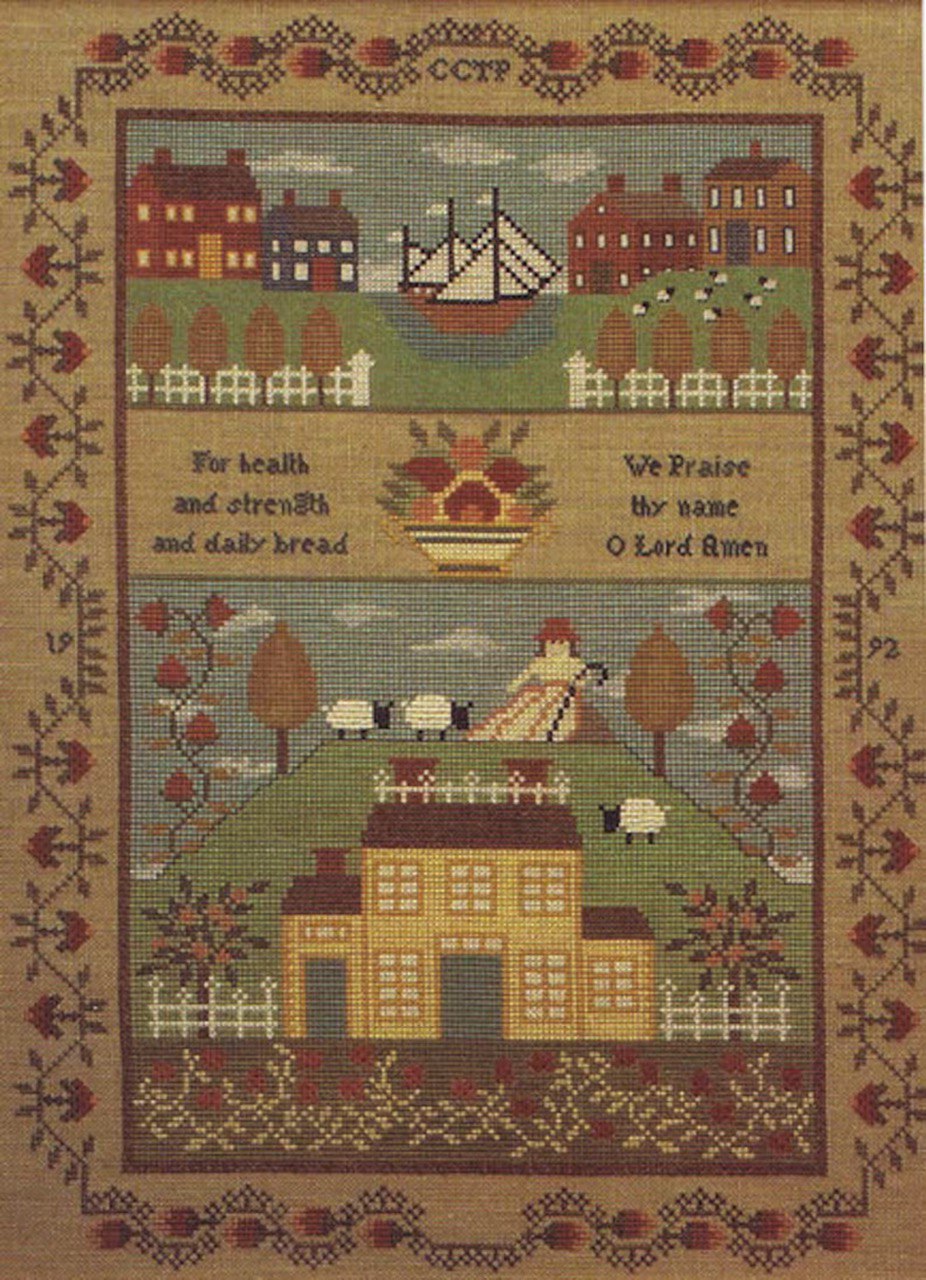 New England Schoolgirl Sampler - Cross Stitch Pattern