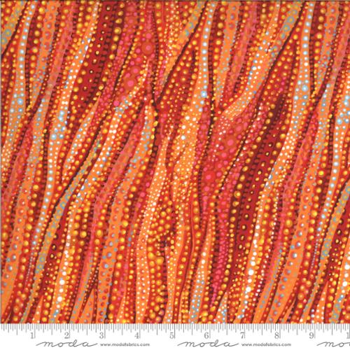 Dreamscapes Digital Red Orange - Quilt Fabric