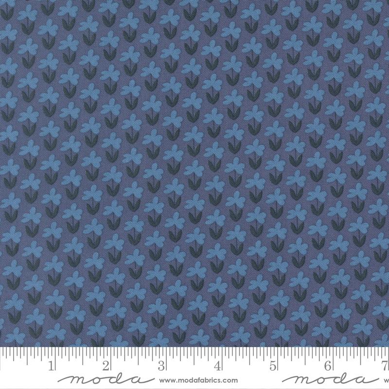 Scenery Meadow Denim - Quilt Fabric