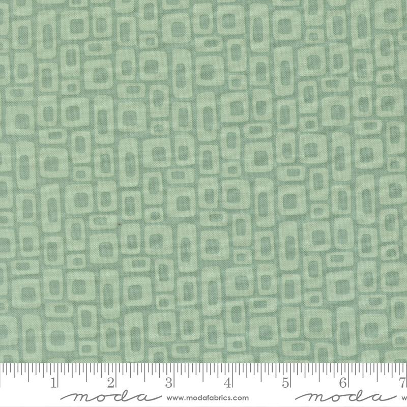 Scenery Marshmallow Dusty Jade - Quilt Fabric