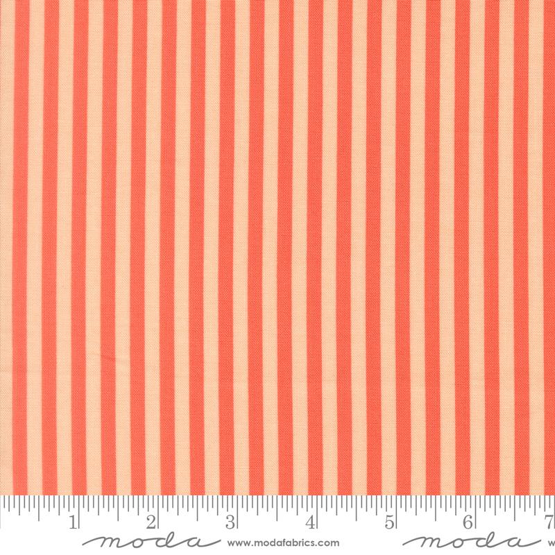 Popcorn Stripes Coral - Quilt Fabric, zoomed in. Select this picture to zoom back out.