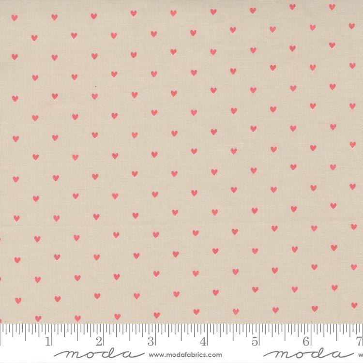 Love Note Dove - Lovey Dot Heart Dot - Quilt Fabric