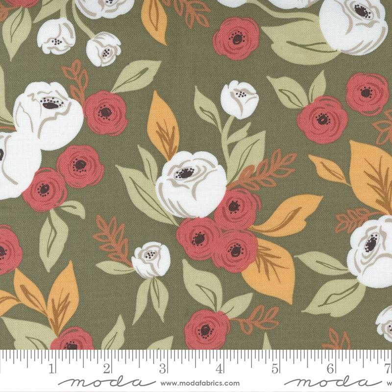 Flower Pot Sage - Meadow Floral - Quilt Fabric