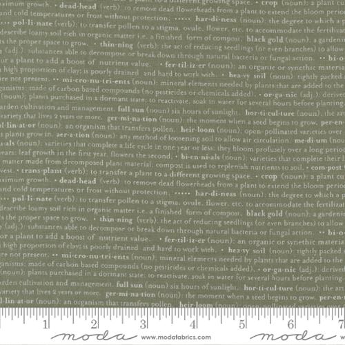 Flower Pot Sage - Glossary Text Dictionary - Quilt Fabric