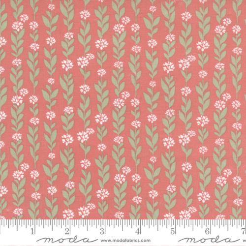 Country Rose Tea Rose - Climbing Vine Small Floral - Fabric