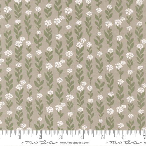 Country Rose Taupe - Climbing Vine Small Floral - Fabric