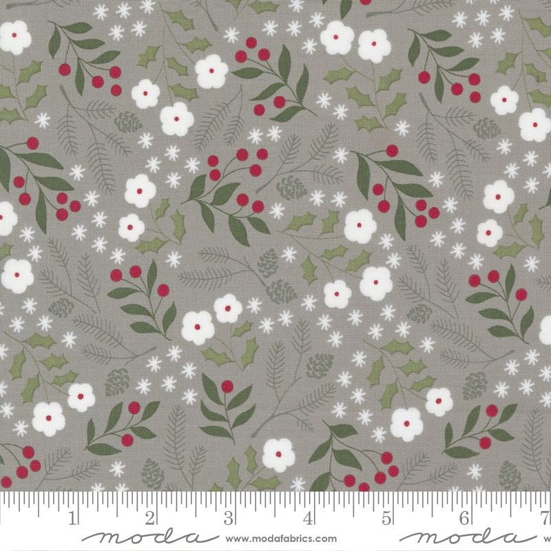 Christmas Eve Dove - Winter Botanical Small - Quilt Fabric