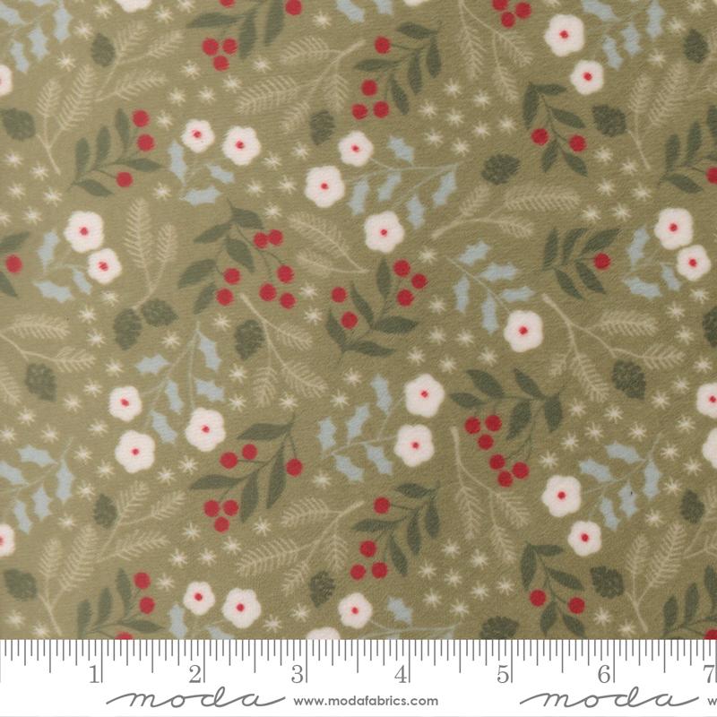 Christmas Eve Cuddle Petite Flower Pine - Quilt Fabric