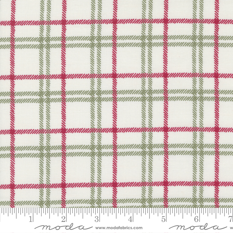 Christmas Eve Snow - Yuletide Plaid - Quilt Fabric