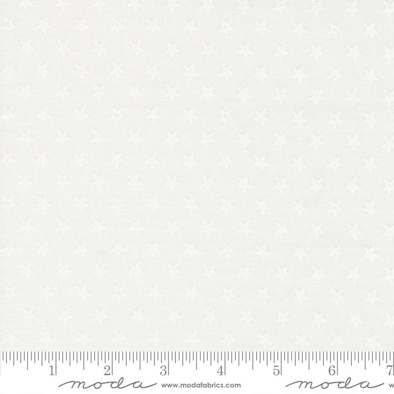 Old Glory Cloud White - Quilt Fabric, zoomed in. Select this picture to zoom back out.