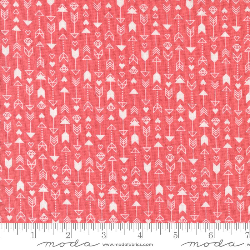 Love Blooms Arrows - Lipstick - Quilt Fabric