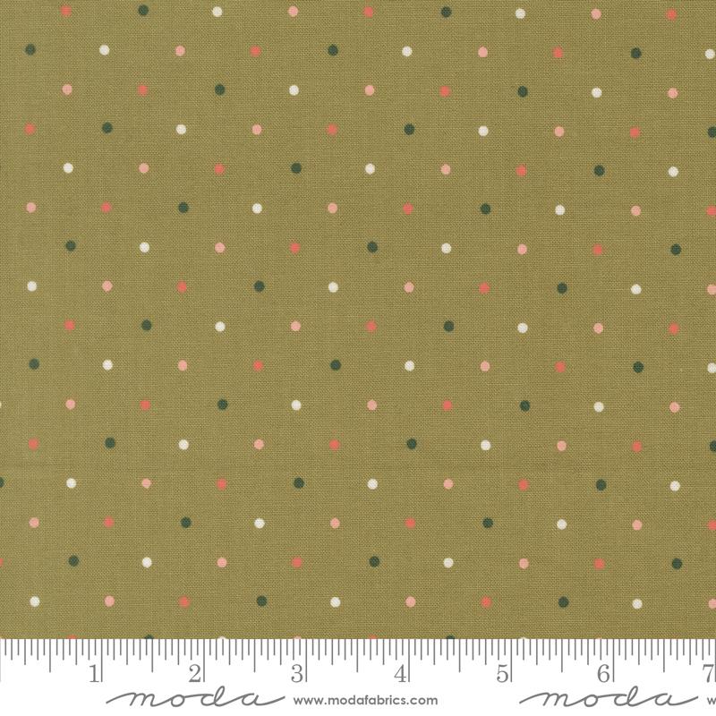 Garden Glam Magic Dot Grass - Quilt Fabric, zoomed in. Select this picture to zoom back out.