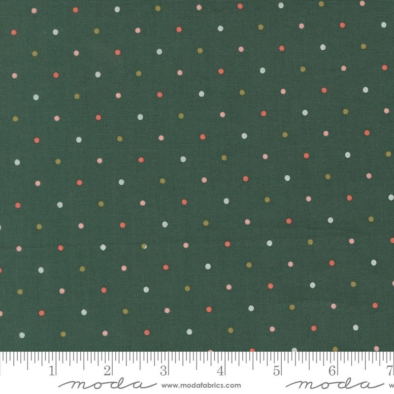 Garden Glam Magic Dot Teal - Quilt Fabric, zoomed in. Select this picture to zoom back out.