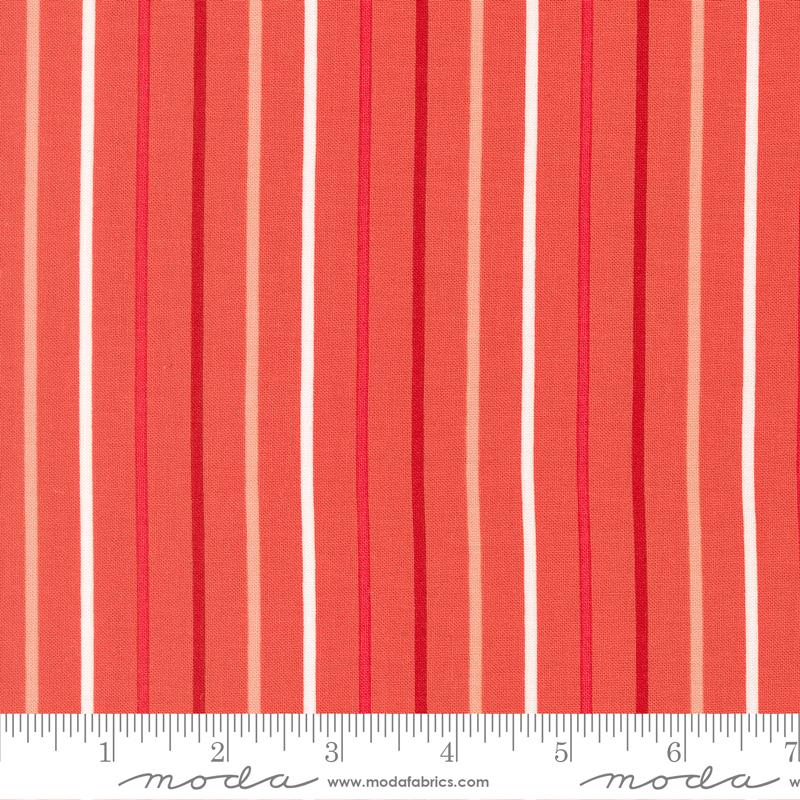 Magic Stripe Raspberry - Quilt Fabric, zoomed in. Select this picture to zoom back out.