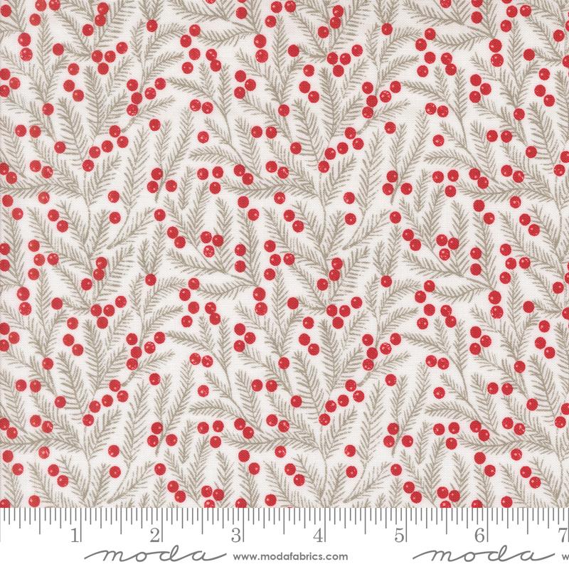 Berry And Pine Berry - Snow - Quilt Fabric