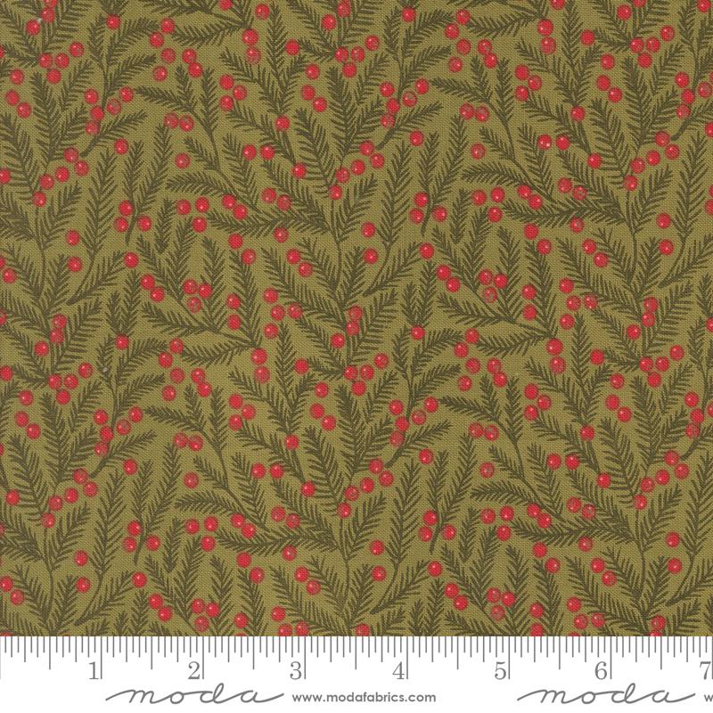 Berry And Pine Berry - Sage - Quilt Fabric
