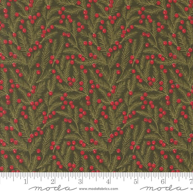 Berry And Pine Berry - Evergreen - Quilt Fabric