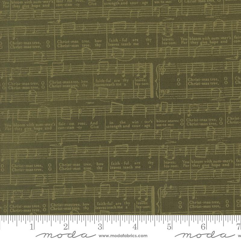 Berry And Pine Music - Wintergreen - Quilt Fabric