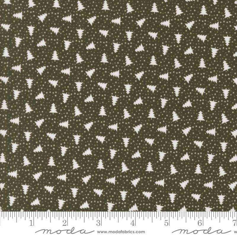Berry And Pine Trees - Wintergreen - Quilt Fabric