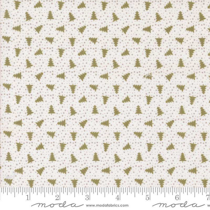 Berry And Pine Trees - Sage - Quilt Fabric