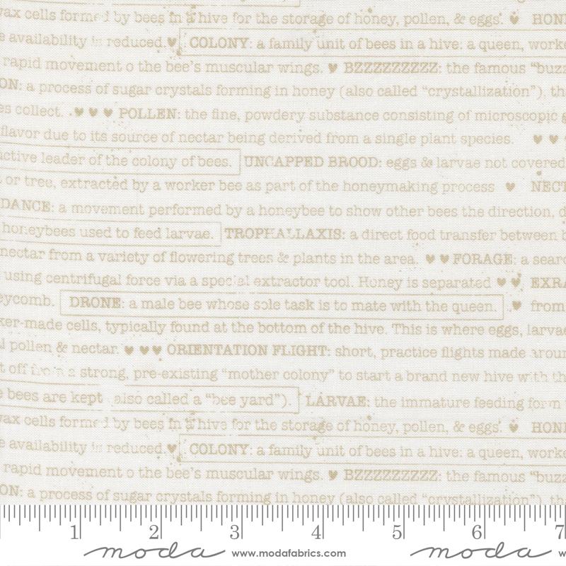 Wild Honey Text Daisy - Quilt Fabric