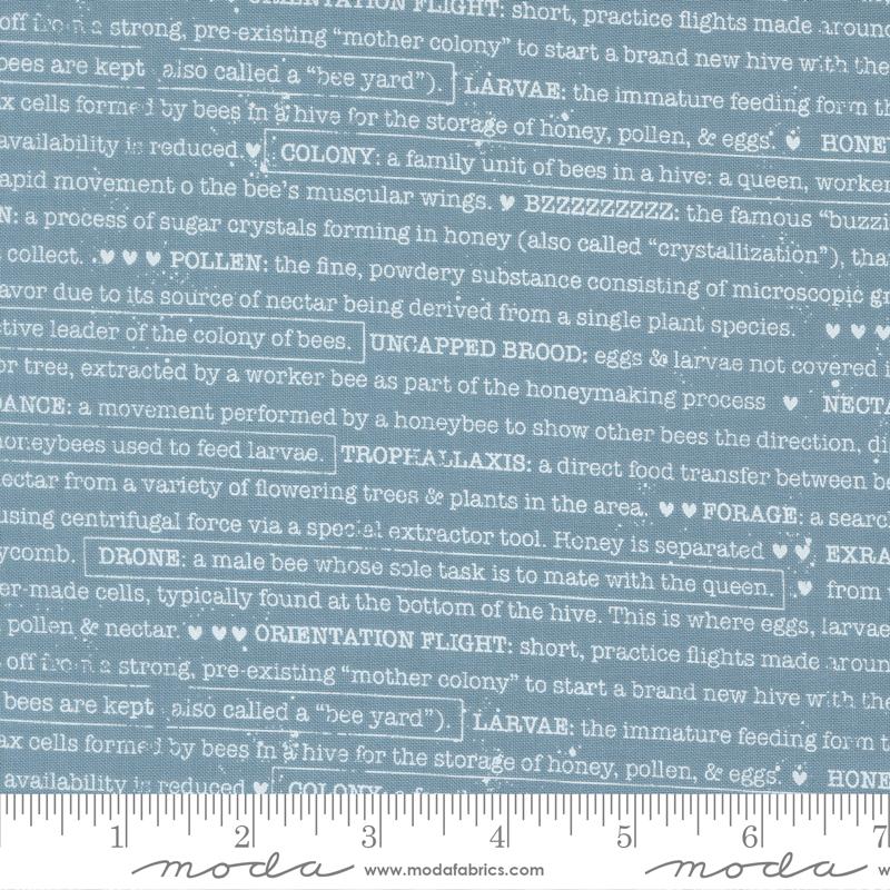 Wild Honey Text Sky - Quilt Fabric