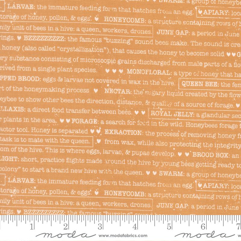 Wild Honey Text Honey - Quilt Fabric