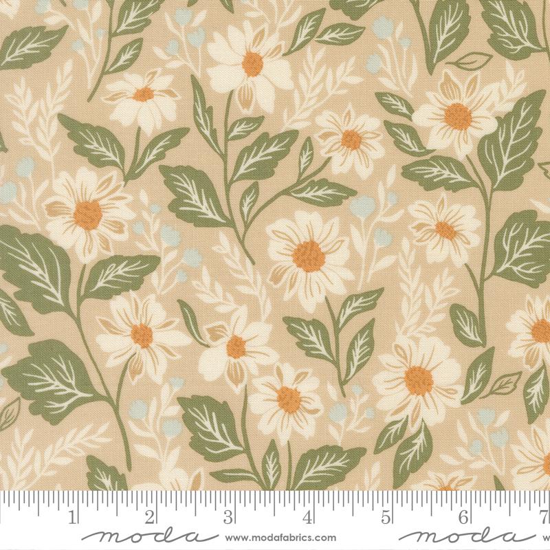 True Love Floral Oatmeal - Quilt Fabric