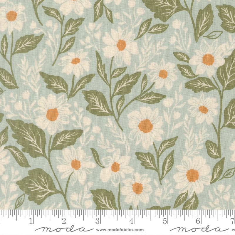 True Love Floral Robins Egg - Quilt Fabric