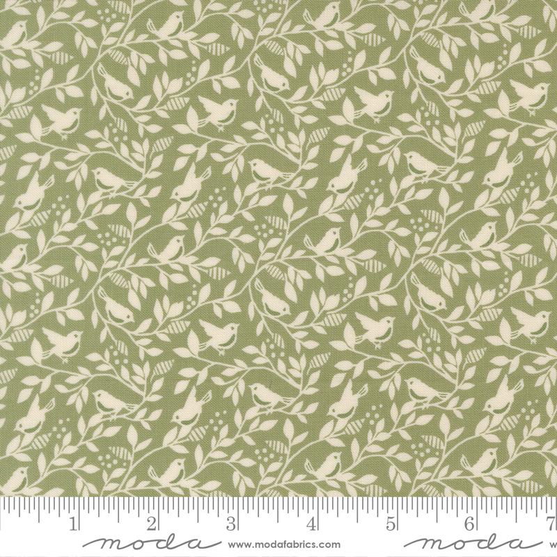True Love Birds Fern - Quilt Fabric