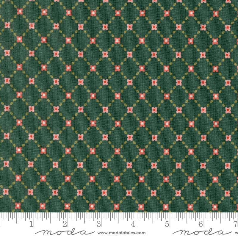 Garden Glam Trellis Teal - Quilt Fabric, zoomed in. Select this picture to zoom back out.