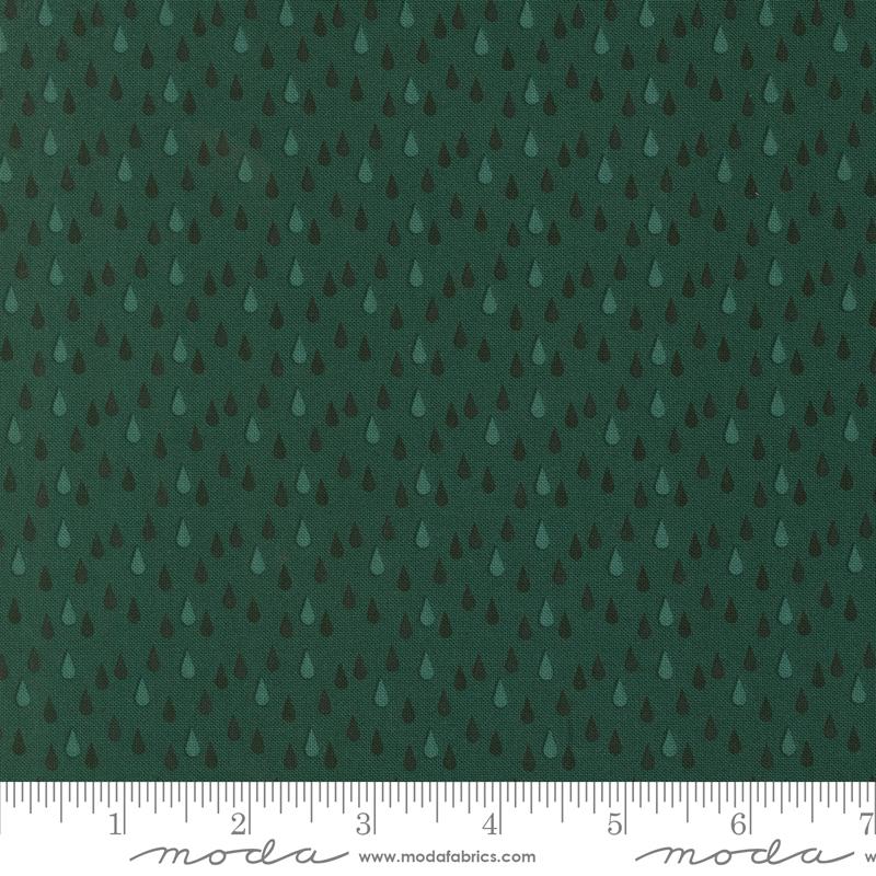 Garden Glam Raindrops Teal - Quilt Fabric, zoomed in. Select this picture to zoom back out.