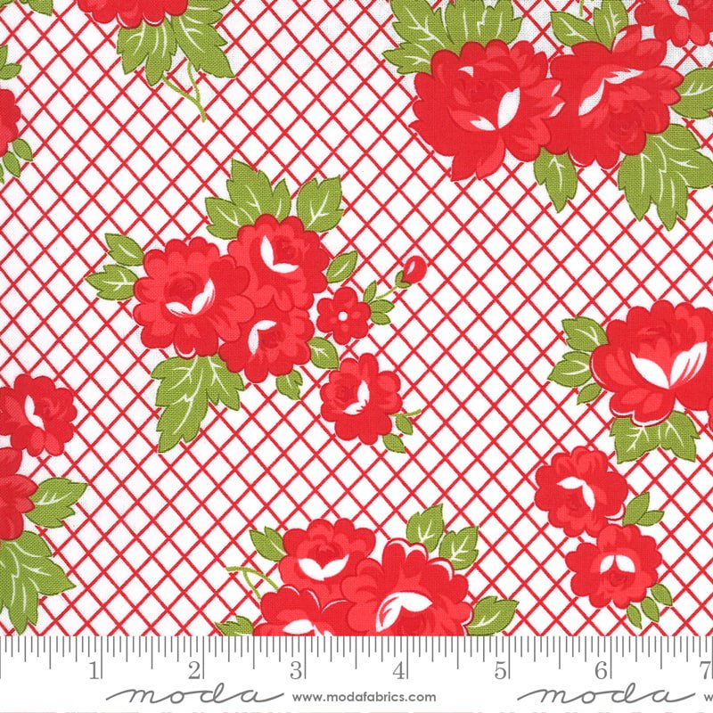 Sunday Stroll Red - Quilt Fabric
