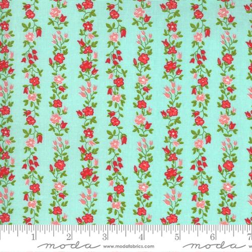 Sunday Stroll Aqua - Freshly Cut - Quilt Fabric