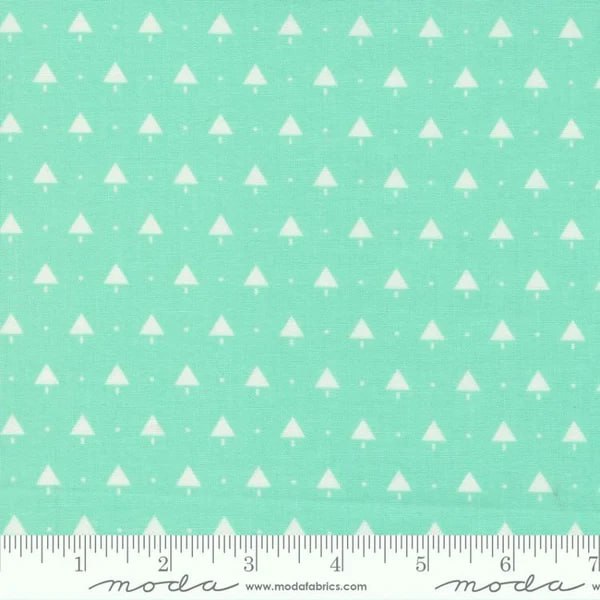 Merry Little Christmas Aqua - Little Trees - Quilt Fabric