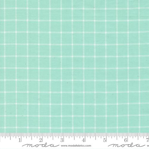 Merry Little Christmas Aqua Grid - Quilt Fabric