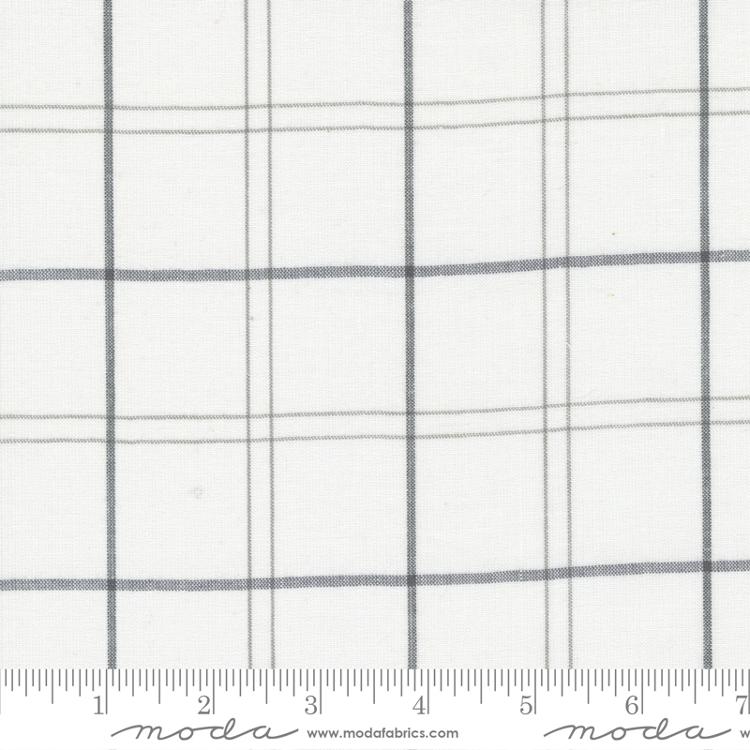 Merry Little Christmas White and Grey Plaid - Quilt Fabric